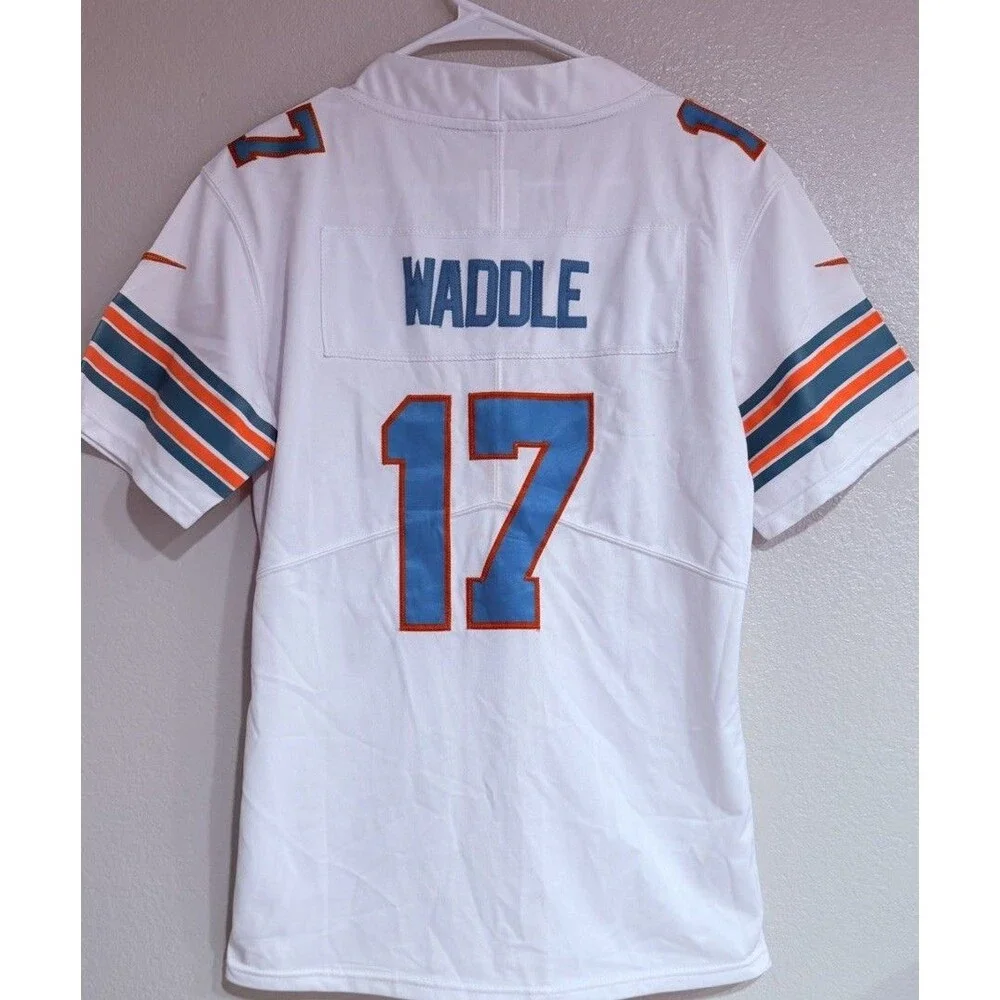 Nike Miami Dolphins Jaylen Waddle #17 Throwback Jersey Youth L 14/16 White NFL